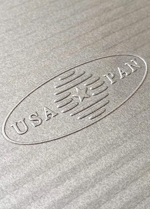 USA Pan Bakeware Aluminzed Steel 5-Piece Set Half, Cookie Sheet, Loaf, Square, Round Cake Pan