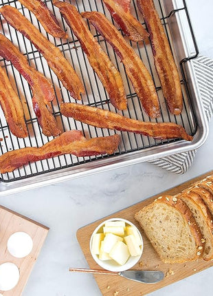 Nordic Ware Extra Large Oven Crisping Baking Tray, with Rack, Silver