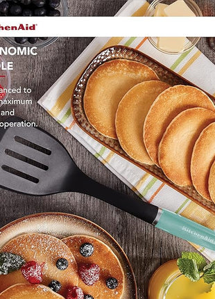 KitchenAid Classic Nylon Slotted Turner, 13.66-Inch, Aqua Sky (Pack of 12)