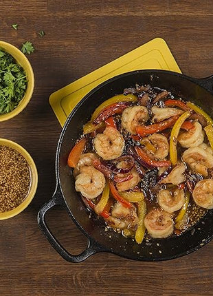 Lodge 8 Inch Pre-Seasoned Cast Iron Skillet - Dual Assist Handles - Use in the Oven, on the Stove, on the Grill, or Over a Campfire - Black