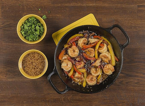 Lodge 8 Inch Pre-Seasoned Cast Iron Skillet - Dual Assist Handles - Use in the Oven, on the Stove, on the Grill, or Over a Campfire - Black