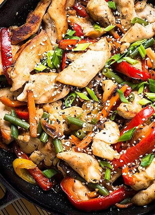 Jim Beam 12'' Pre Seasoned Heavy Duty Construction Cast Iron Grilling Wok, Griddle and Stir Fry Pan