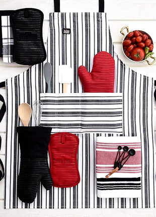 All Clad Silicone Oven Mitt: Heat Resistant up to 500 Degrees - 100% Cotton & Silicone, 14"x7" Oven Mitt for Kitchen and Barbeque, 1-Pack, Chili