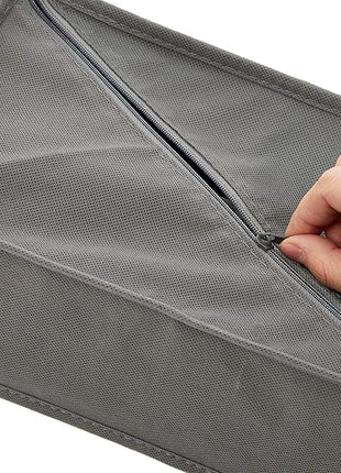 Amazon Basics Dresser Drawer Storage Organizer for Undergarments, Set of 4 - Gray