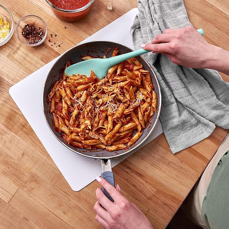 Tovolo Flex-Core All Silicone Spoonula, Tapered Edge, Ergonomic Handle, Heat Resistant