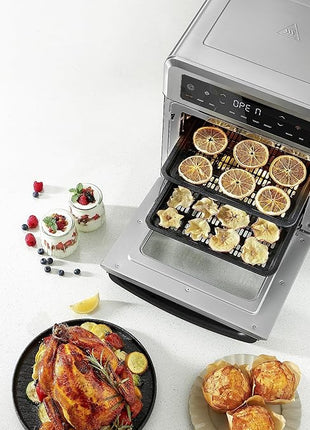 COSORI Air Fryer Tray for Cooking, Accessories Fit 13QT Stainless Steel Toaster Oven - R121, Black, Non-Stick & Dishwasher Safe