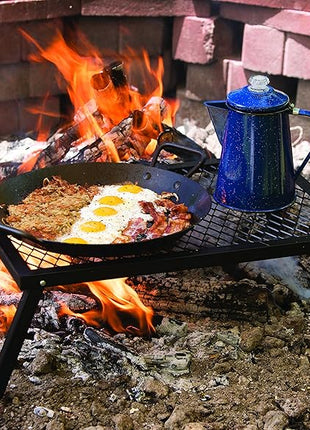 Lodge Pre-Seasoned Carbon Steel Skillet - Use in the Oven, on the Stove, on the Grill, or Over a Campfire - 15 Inch