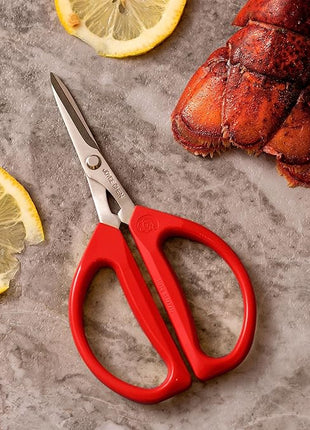 Joyce Chen Original Unlimited Kitchen Scissors All Purpose Kitchen Shears With Comfortable Handles, Red