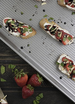 USA Pan Bakeware Half Sheet Pan, Set of 2 Baking Sheets, Aluminized Steel