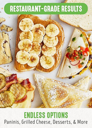 GreenLife Pro Electric Panini Press Grill and Sandwich Maker, Healthy Ceramic Nonstick Plates,Easy Indicator Light, PFAS-Free, Pink