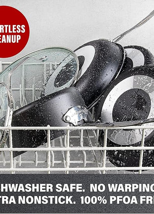 GRANITESTONE 11" Non-Stick Frying Pan with Mineral/Diamond Coating for Long Lasting Nonstick Skillet for Cooking with Stay Cool Handles, Oven/Dishwasher Safe, Non-toxic