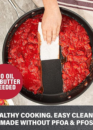 GRANITESTONE 11" Non-Stick Frying Pan with Mineral/Diamond Coating for Long Lasting Nonstick Skillet for Cooking with Stay Cool Handles, Oven/Dishwasher Safe, Non-toxic