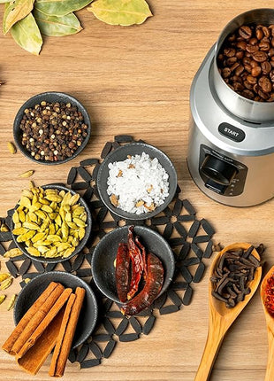 Mixpresso Electric Coffee Grinder 12 Cup Capacity, 304 Stainless Steel Blade, Espresso Bean Grinder, Removable Chamber, Coffee Grinder Electric with 5 Presets For Spices & More