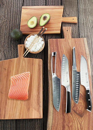 Cangshan D Series 59168 German Steel Forged Santoku Knife, 7-Inch