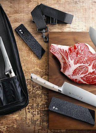 Cangshan S1 Series 7-Piece BBQ Knife Set, Forged German Steel, 1023718