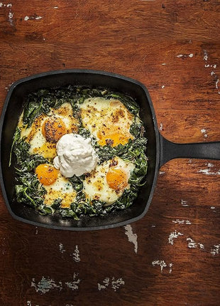 Commercial CHEF Cast Iron Skillet, 10.5” Square Pre-seasoned Cast Iron Pan