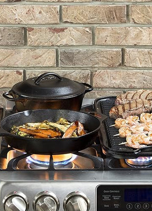 Lodge 2 Quart Pre-Seasoned Cast Iron Dutch Oven with Lid - Dual Handles - Use in the Oven, on the Stove, on the Grill or over the Campfire - Black