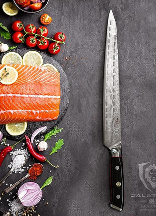 Dalstrong Ultimate Slicer Sujihiki Knife - 10.5 inch - Shogun Series ELITE - The Tokugawa - Damascus Slicing Knife - AUS-10V Japanese Super Steel Kitchen Slicer Saya - Kitchen Knife - Sheath Included