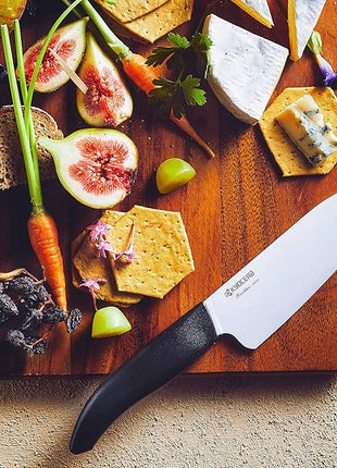 Kyocera 5.5" & 3" White Blade Black Handle - Gift Box Knife Set